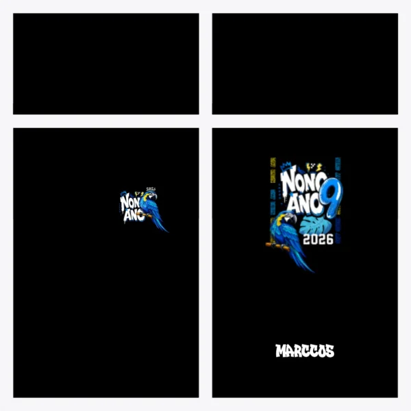 Arte Vetor Camisa Nono Ano Arara - MD089 Arte Vetor Camisa Nono Ano Arara - MD089