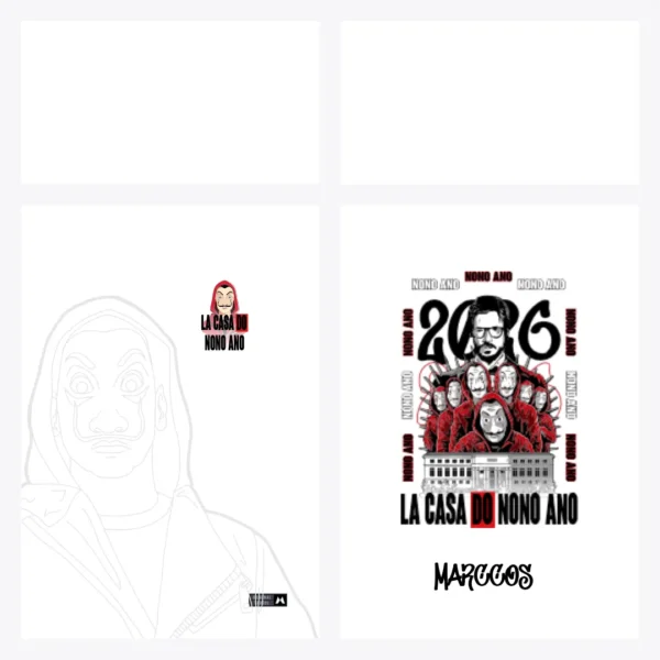 Arte Vetor Camisa Nono Ano La Casa do Nono Ano - MD090 Arte Vetor Camisa Nono Ano La Casa do Nono Ano - MD090