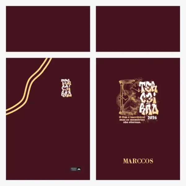 Arte Vetor Camisa Terceirão Ampulheta e Relógio - MD103