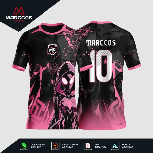 Arte Camisa Interclasse Mulher Aranha - 0394