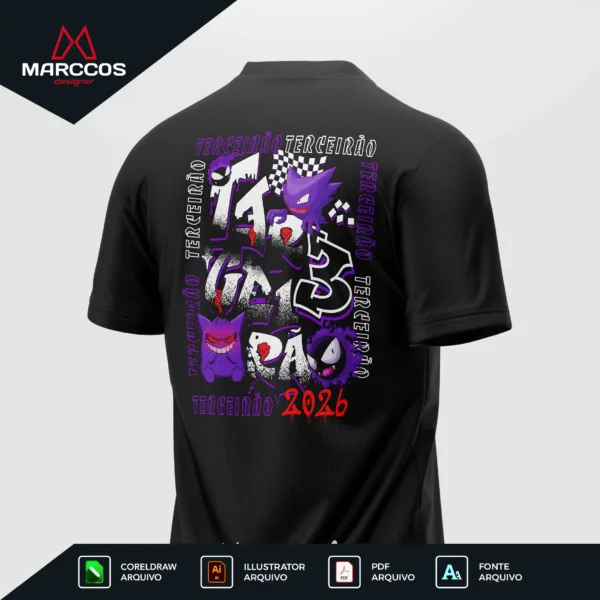 Arte Vetor Camisa Terceirão Gengar - MD099