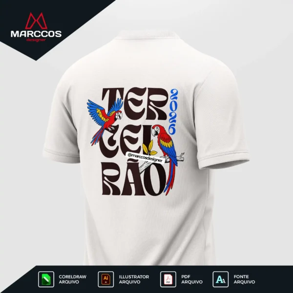 Arte Vetor Camisa Terceirão Arara - MD098