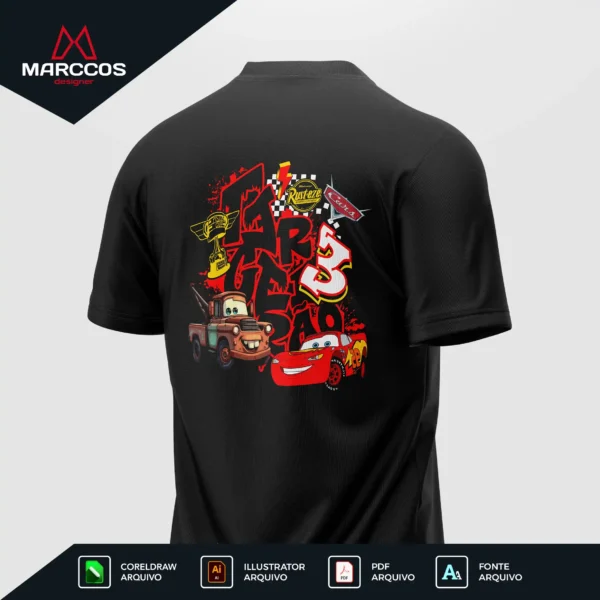 Arte Vetor Camisa Terceirão Relâmpago Mcqueen - MD100