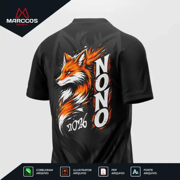 Arte Vetor Camisa Nono Ano Raposa - MD101