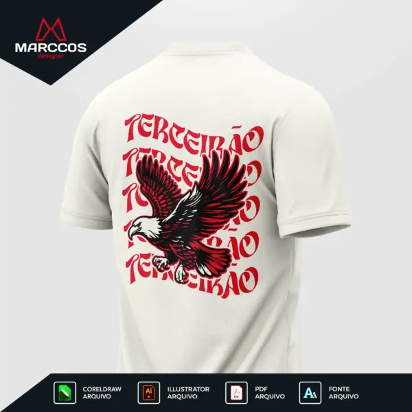 Arte Vetor Camisa Terceirão Águia - MD106 Arte Vetor Camisa Terceirão Águia - MD106
