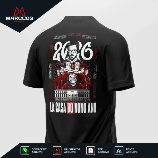 Arte Vetor Camisa Nono Ano La Casa do Nono Ano - MD090 Arte Vetor Camisa Nono Ano La Casa do Nono Ano - MD090