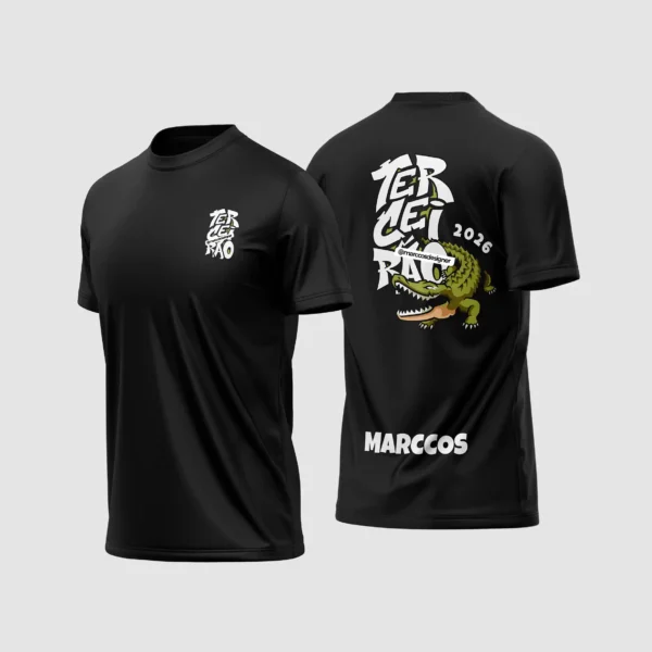 Arte Vetor Camisa Terceirão Crocodilo - MD093 Arte Vetor Camisa Terceirão Crocodilo - MD093