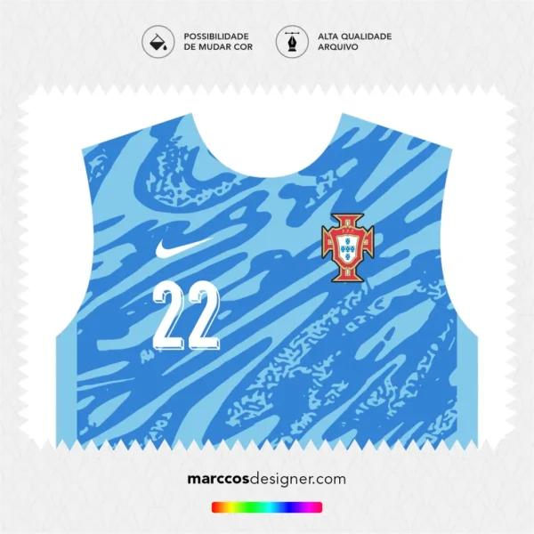 Arte Vetor Camisa Portugal Goleiro 2024.2025