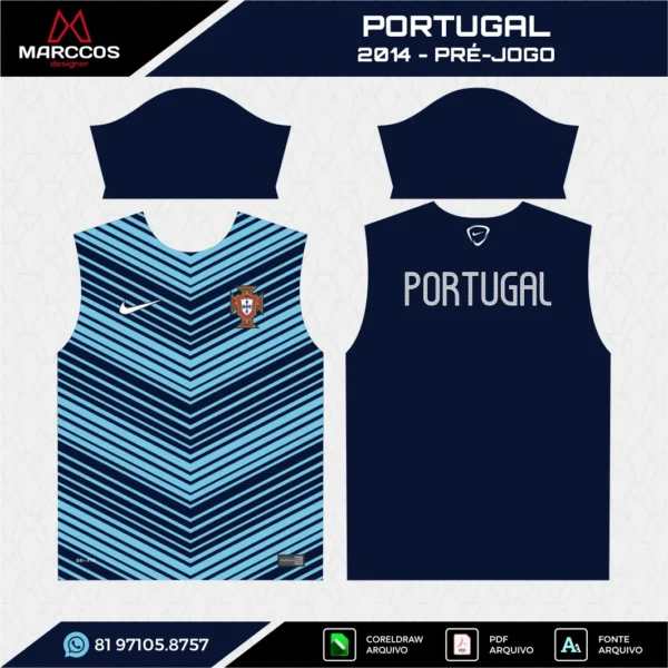 Arte Vetor Camisa Portugal Pré-Jogo 2014.2015 Arte Vetor Camisa Portugal Pré-Jogo 2014.2015