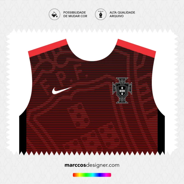 Arte Vetor Camisa Portugal Pré-Jogo 2015