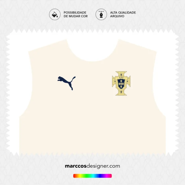 Arte Vetor Camisa Portugal Pré-Jogo 2025.2026