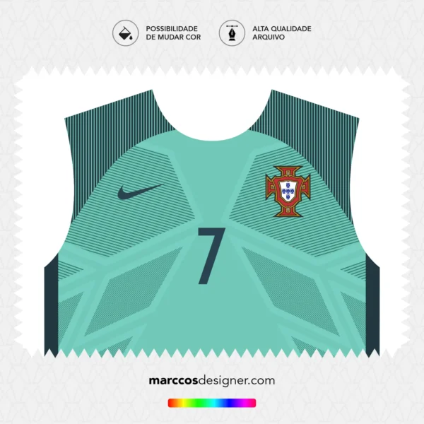 Arte Vetor Camisa Portugal Reserva 2016.2017