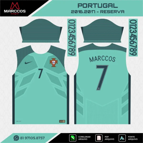 Arte Vetor Camisa Portugal Reserva 2016.2017 Arte Vetor Camisa Portugal Reserva 2016.2017