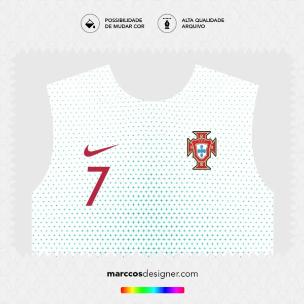 Arte Vetor Camisa Portugal Reserva 2018.2019