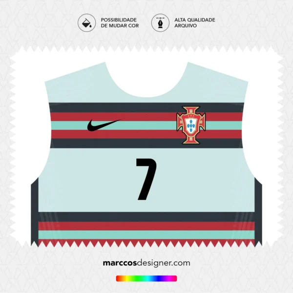 Arte Vetor Camisa Portugal Reserva 2020.2021
