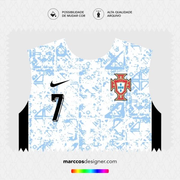Arte Vetor Camisa Portugal Reserva 2024.2025