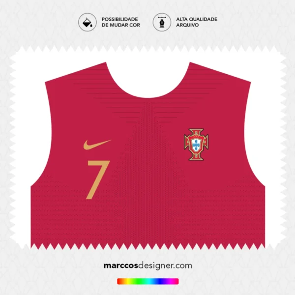 Arte Vetor Camisa Portugal Titular 2018.2019