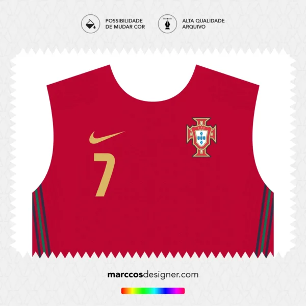 Arte Vetor Camisa Portugal Titular 2020.2021