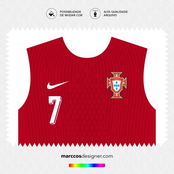 Arte Vetor Camisa Portugal Titular 2024.2025