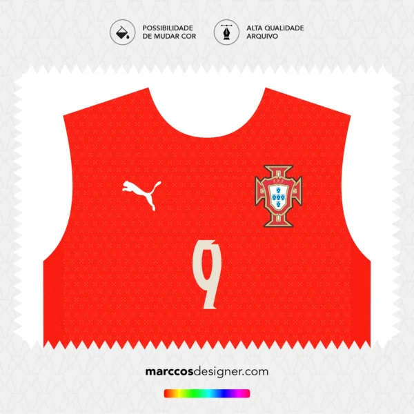 Arte Vetor Camisa Portugal Titular 2025.2026